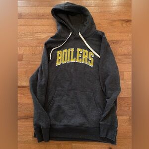 Boilers Dark Gray Hoodie with Yellow Accents